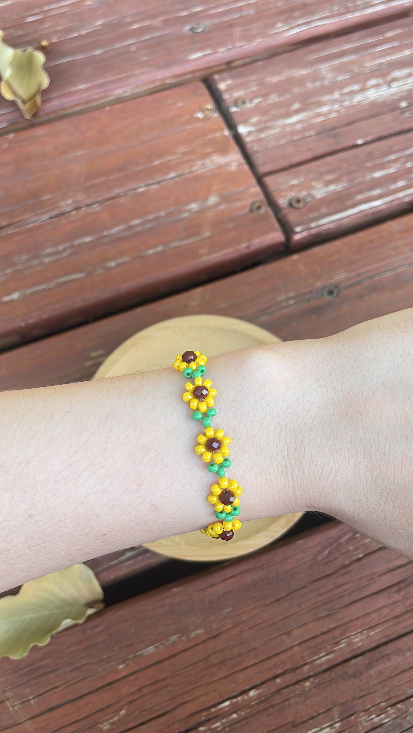 Sunflower Beaded bracelet
