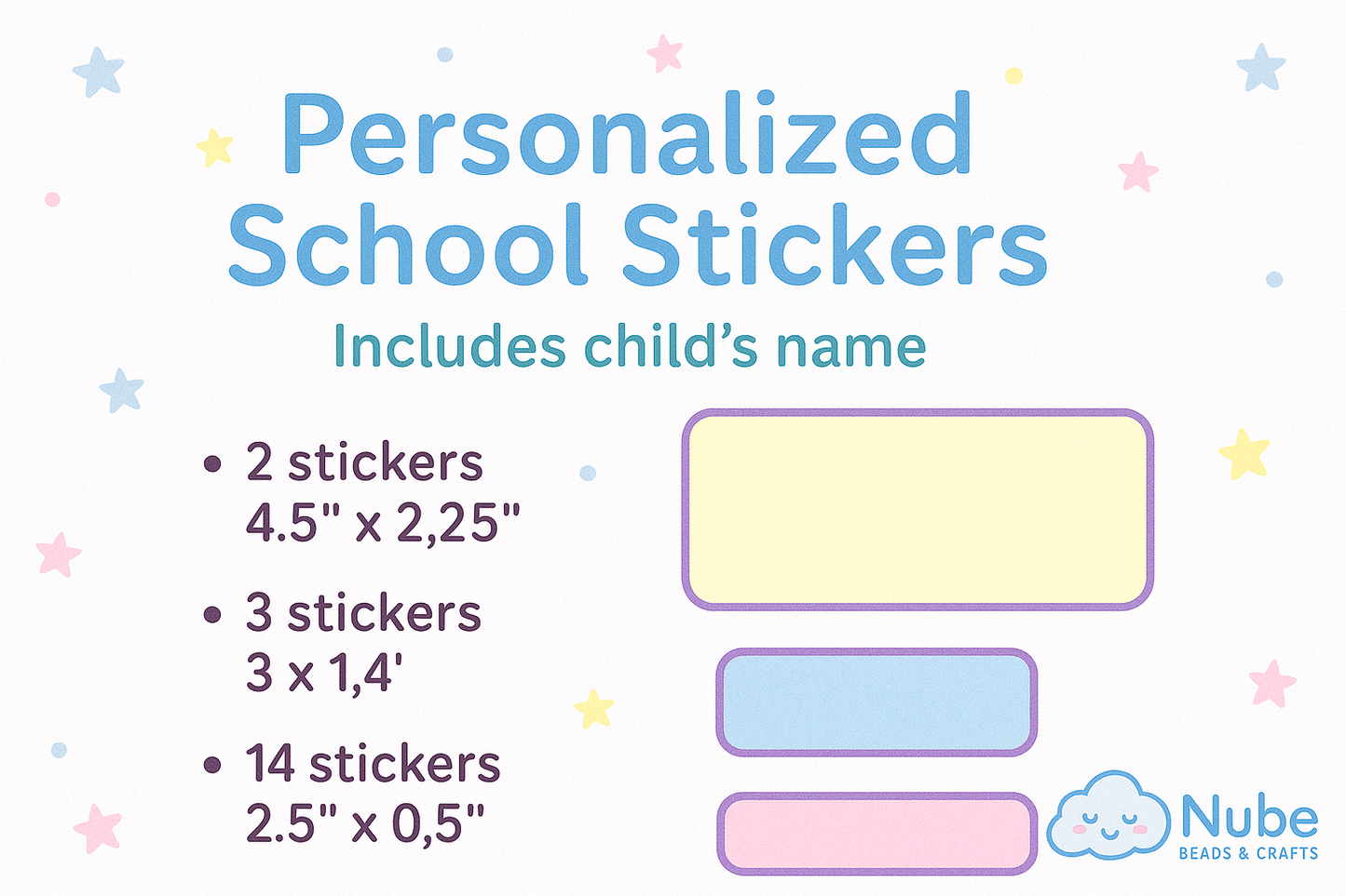 Back to school custom stickers
