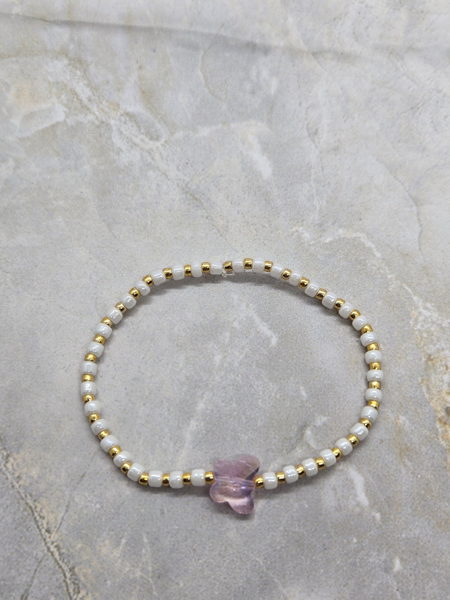 Pink Butterfly bracelet 6 inch