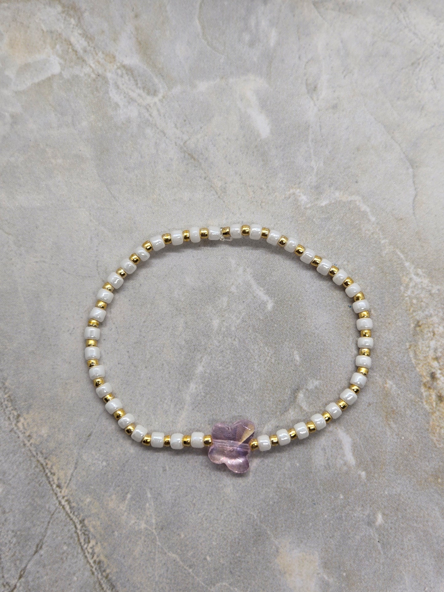 Pink Butterfly bracelet 6 inch
