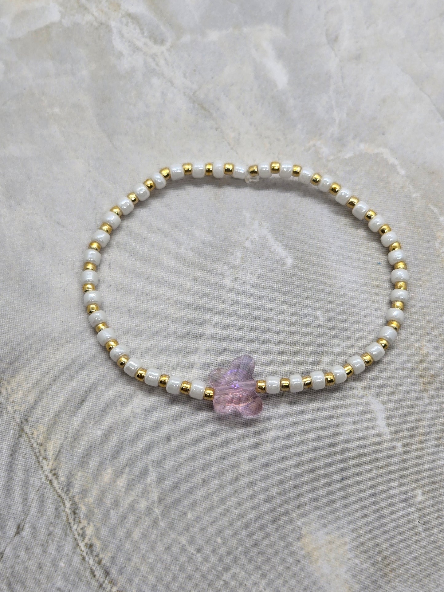 Pink Butterfly bracelet 6 inch