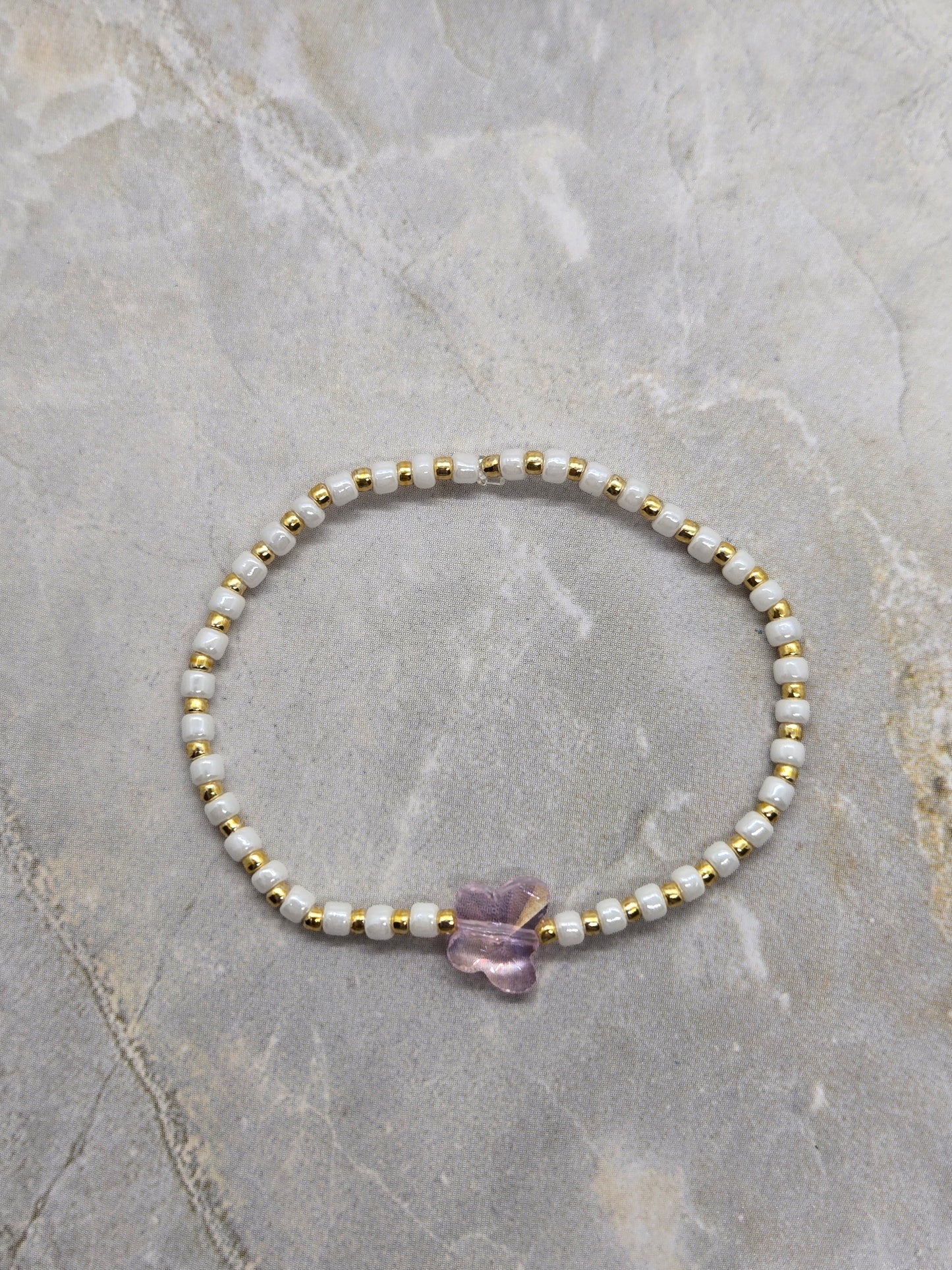 Pink Butterfly bracelet 6 inch