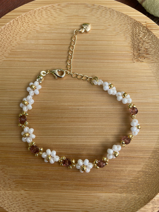 Brown Daisy Handmade Bracelet