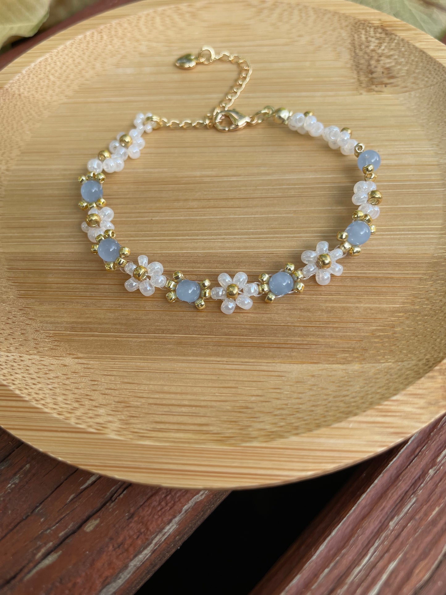 Blue Daisy Bracelet