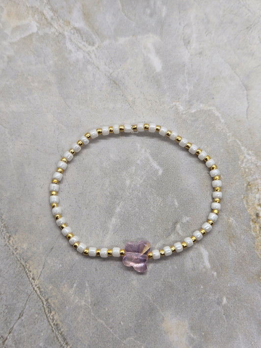 Pink Butterfly bracelet 6 inch